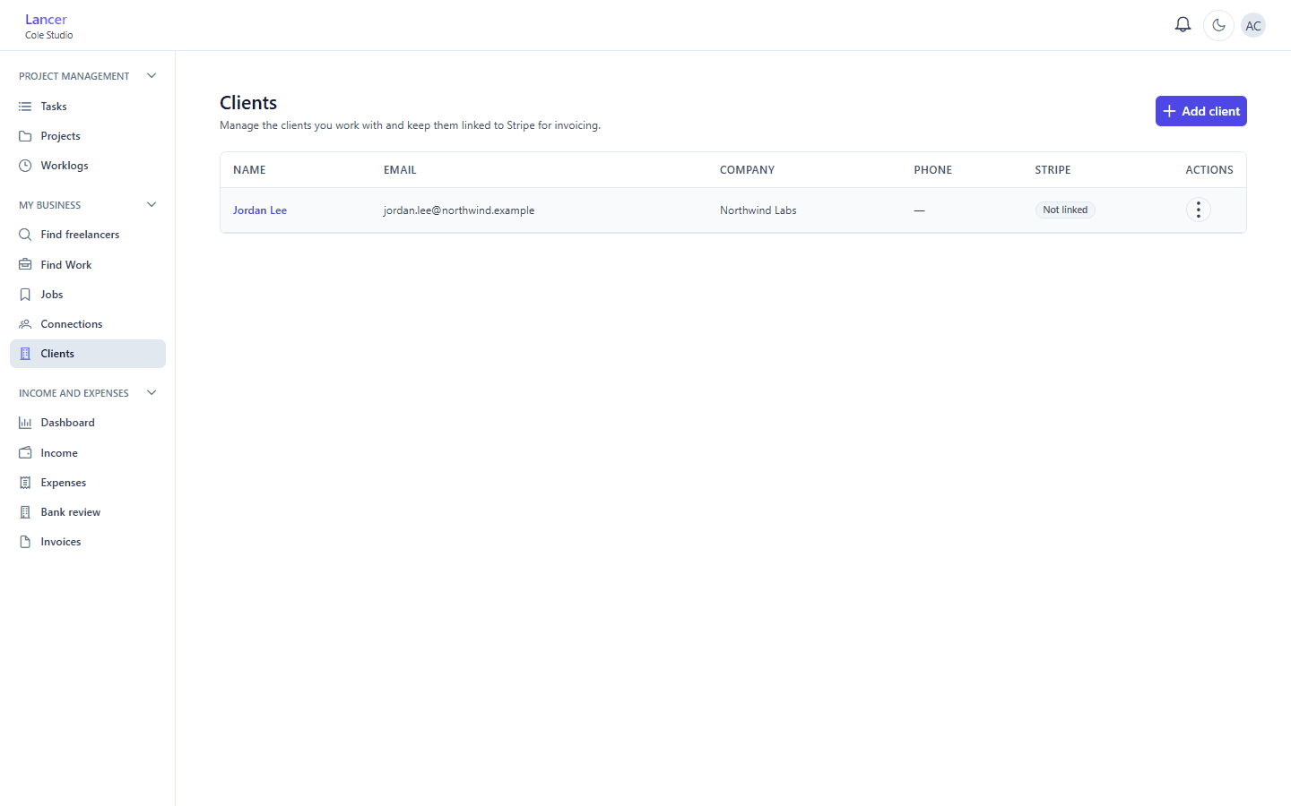 Lancer clients list with Northwind Labs